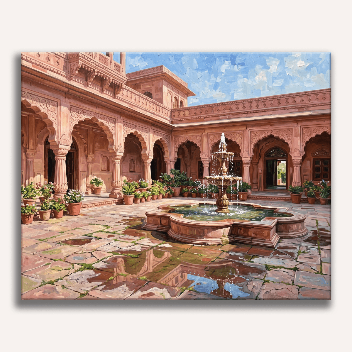 Palace Courtyard Splendor - Number Artist Paint by Numbers Kits