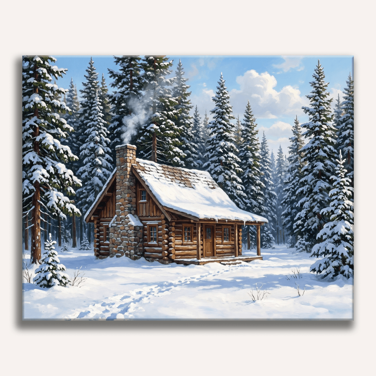 Cabin Snowfall - Number Artist Paint by Numbers Kits