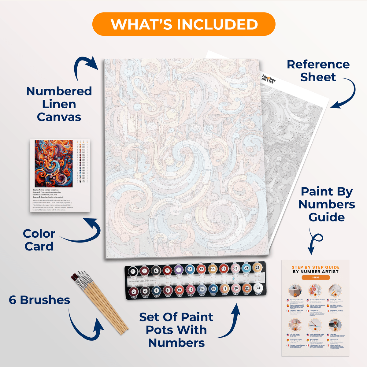 A canvas displaying a vibrant, abstract art piece composed of swirling patterns and bright colors, resembling a graffiti-style mural with an emphasis on geometric shapes and playful interplay of forms..
