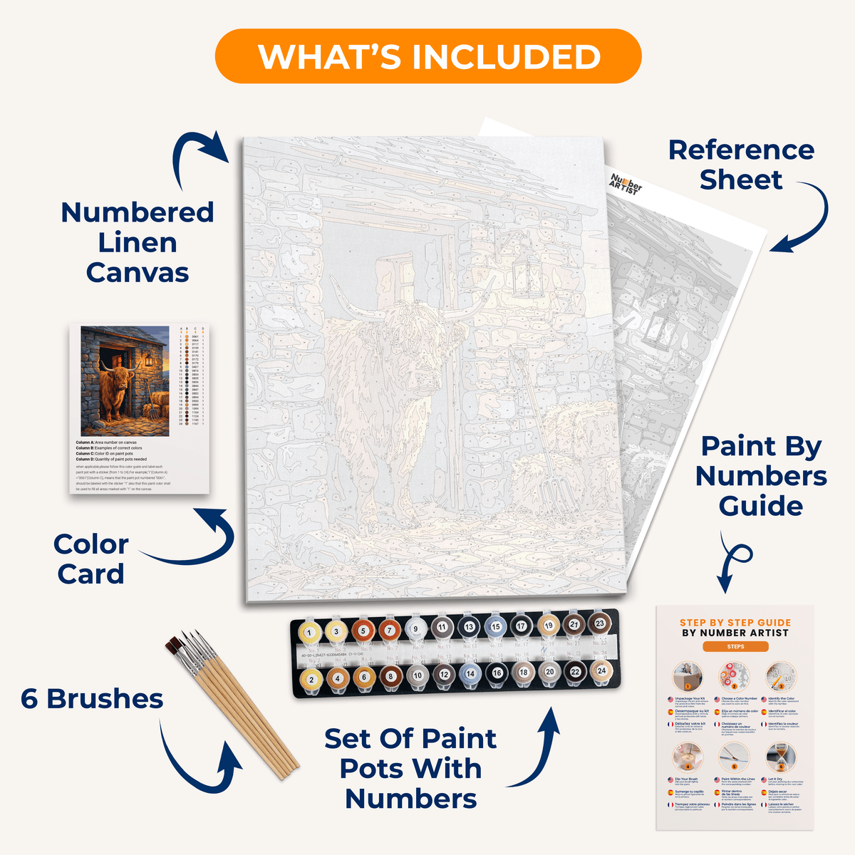 Warm Byre Welcome - Number Artist Paint by Numbers Kits