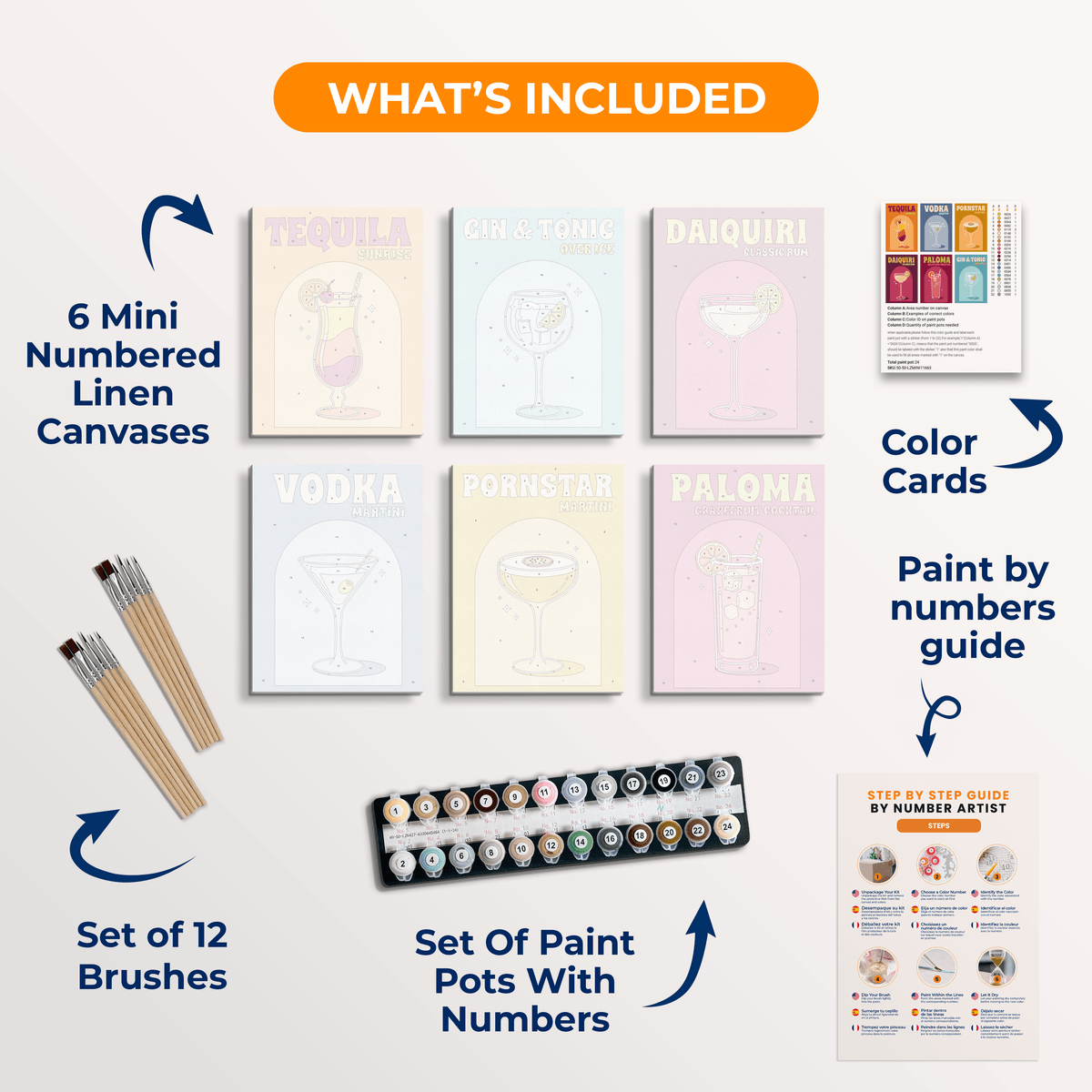 Cocktail Club Vol. 3 - Number Artist Paint by Numbers Kits