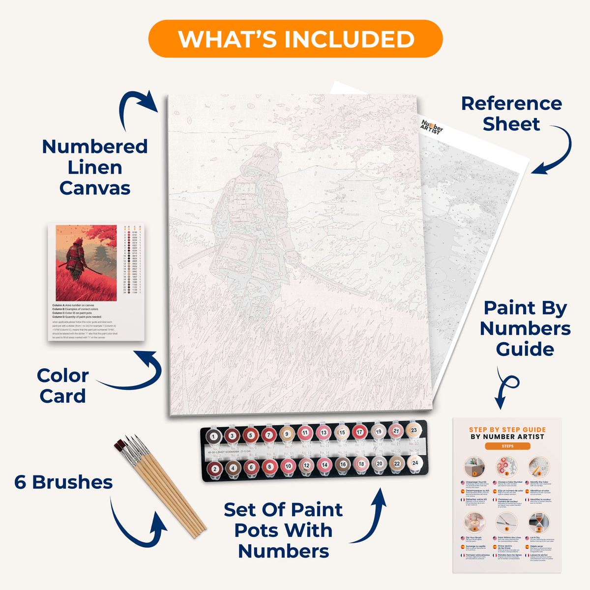Samurai's Path - Number Artist Paint by Numbers Kits