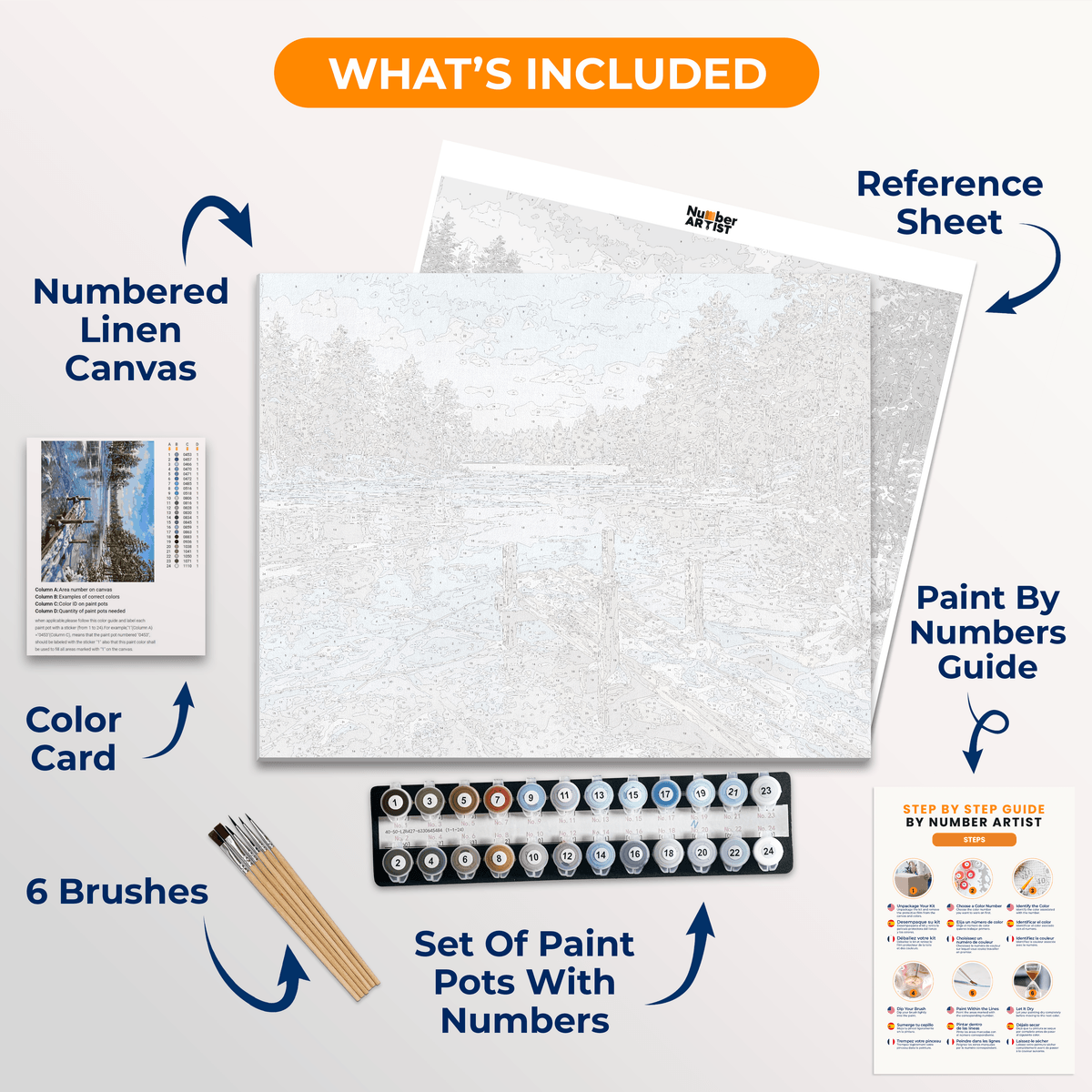 Frozen Lake Joy - Number Artist Paint by Numbers Kits