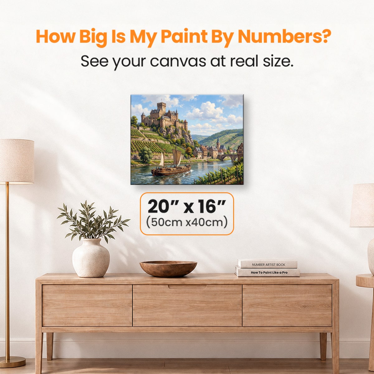 Rhine Castle Vineyards - Number Artist Paint by Numbers Kits