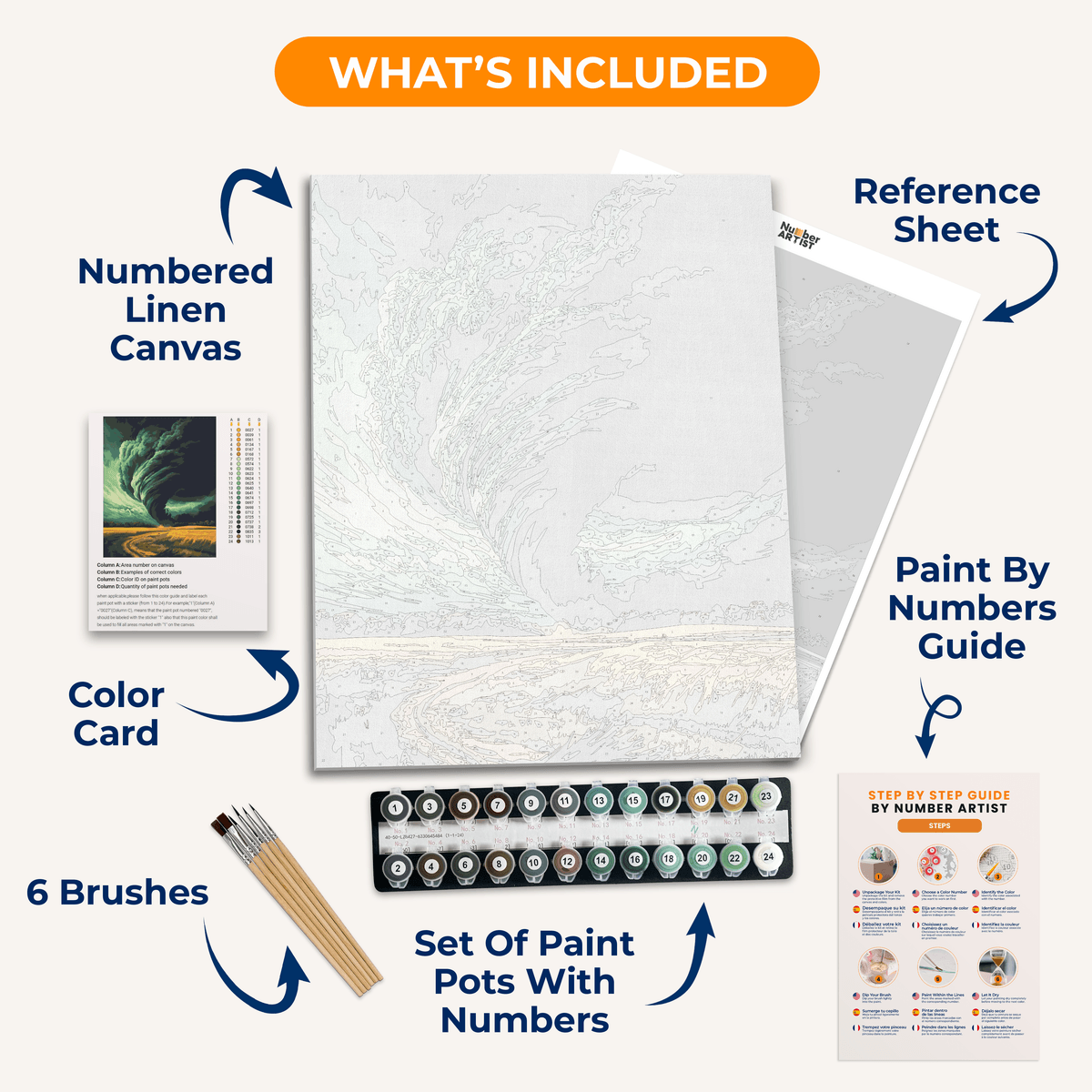 Destructive Tornado - Number Artist Paint by Numbers Kits