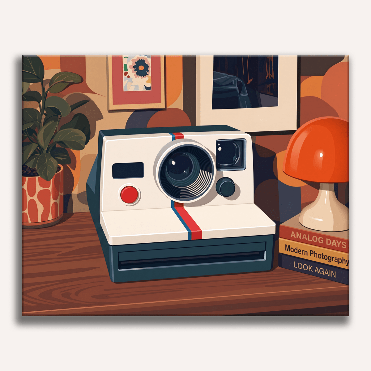 Vintage Instant Camera - Number Artist Paint by Numbers Kits