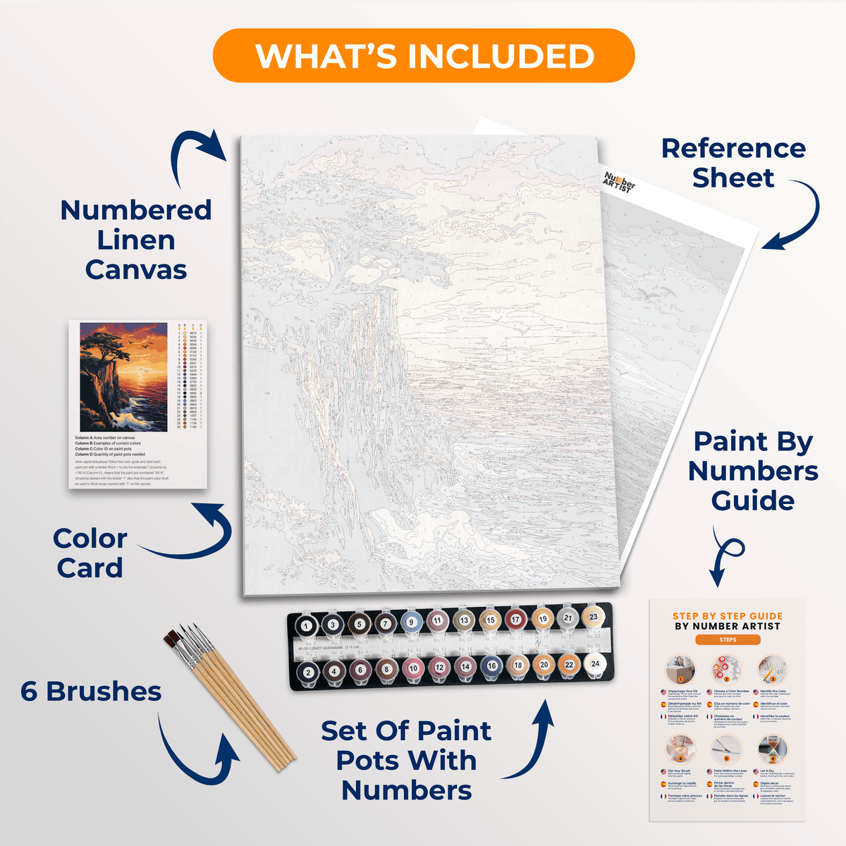 Cliff Sunset - Number Artist Paint by Numbers Kits