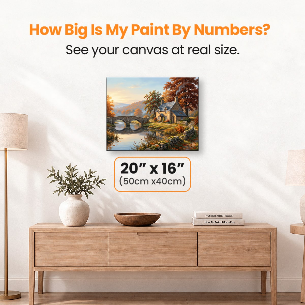 Amber Bridge Cottage - Number Artist Paint by Numbers Kits
