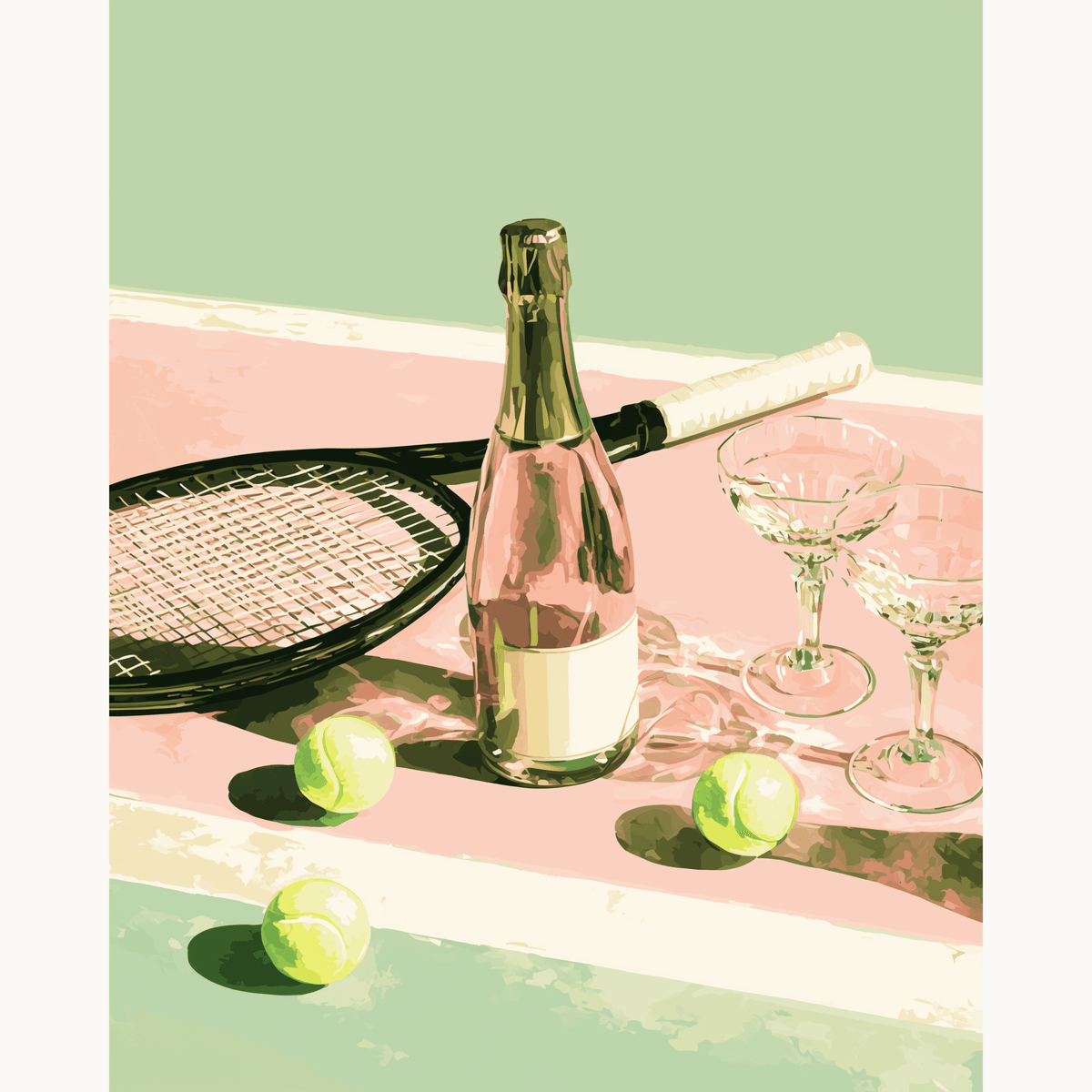 Tennis Champagne - Number Artist Paint by Numbers Kits