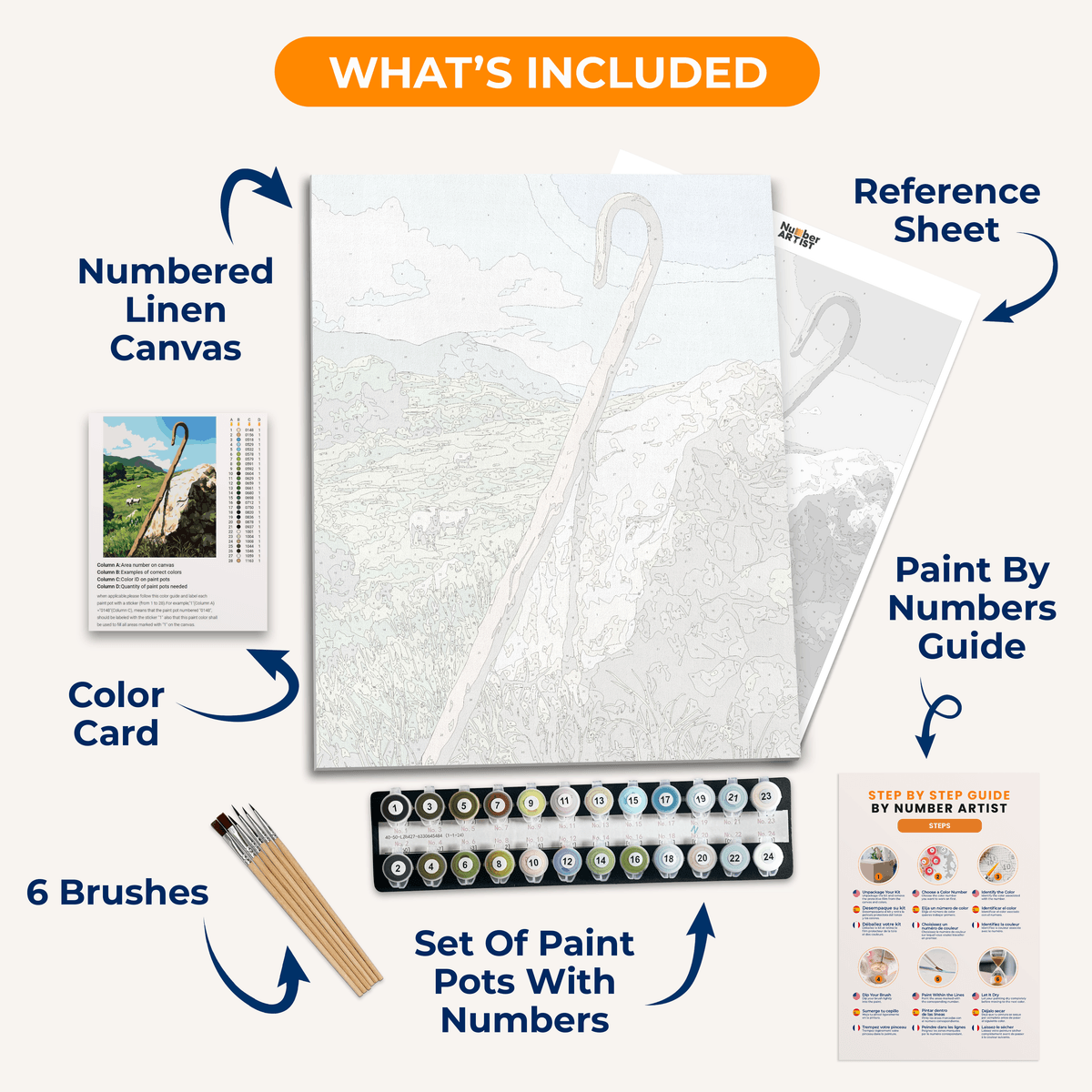 Shepherd's Cane - Number Artist Paint by Numbers Kits