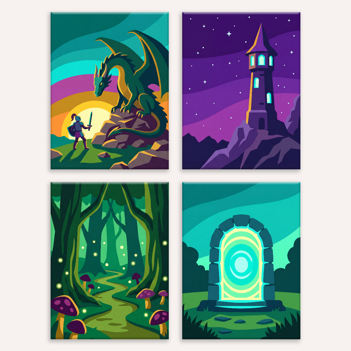 Medieval Fantasy - Number Artist Paint by Numbers Kits