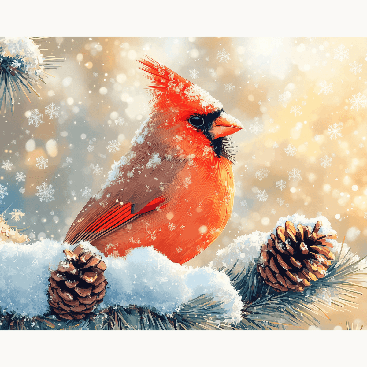 Cardinal Portrait - Number Artist Paint by Numbers Kits
