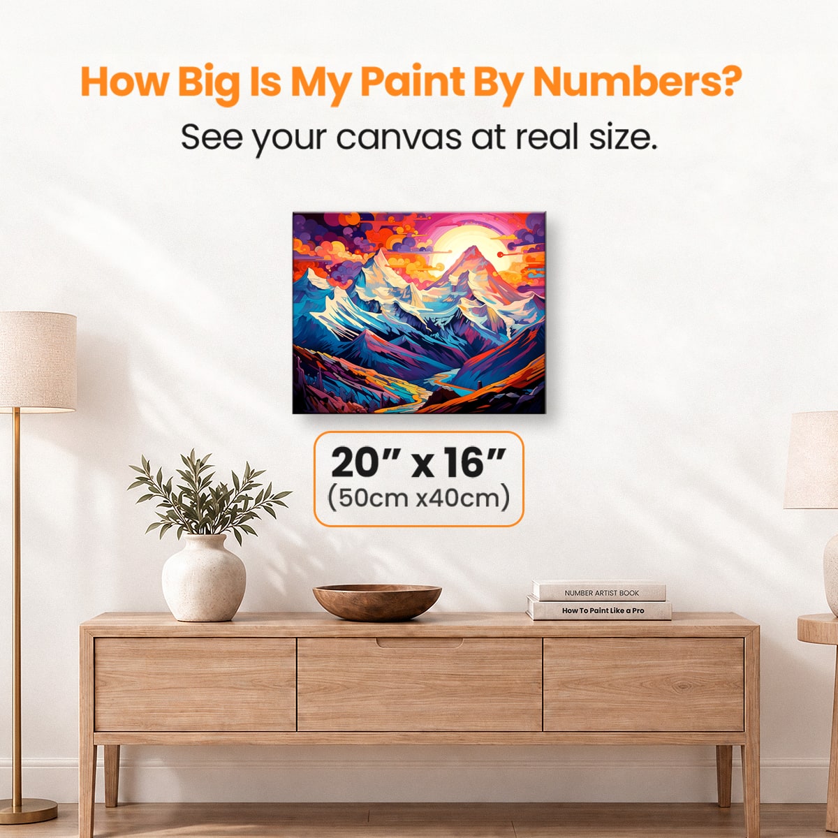 Vibrant Mountain Chain - Number Artist Paint by Numbers Kits