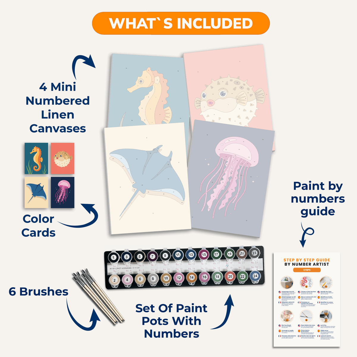 Reef Whispers - Number Artist Paint by Numbers Kits
