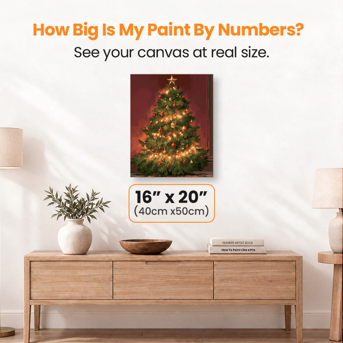 Glowing Festive Tree - Number Artist Paint by Numbers Kits