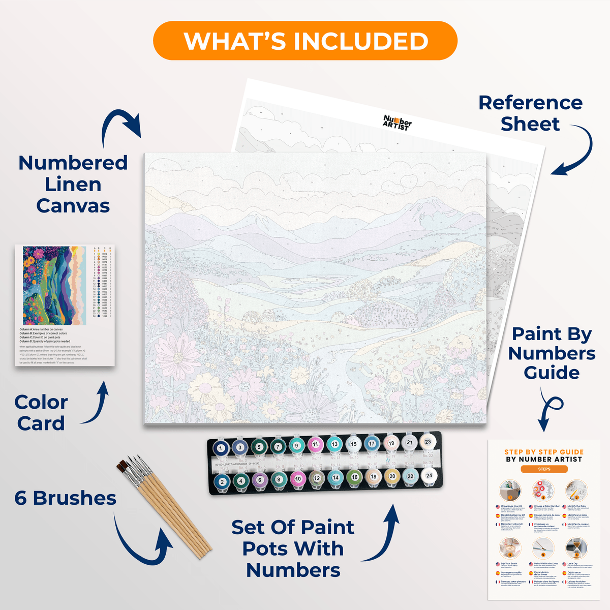 Vibrant Hills - Number Artist Paint by Numbers Kits
