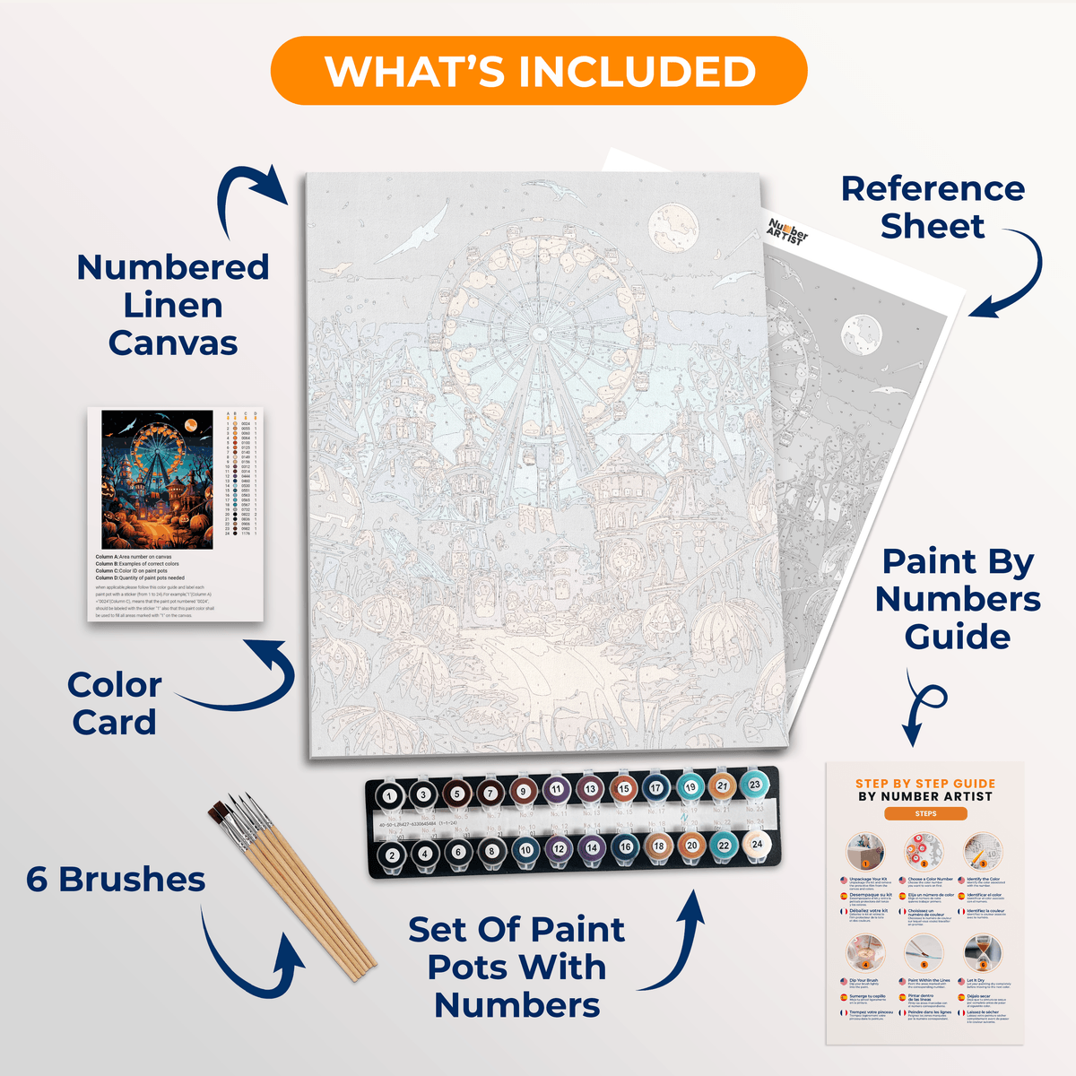 Monster Carnival - Number Artist Paint by Numbers Kits