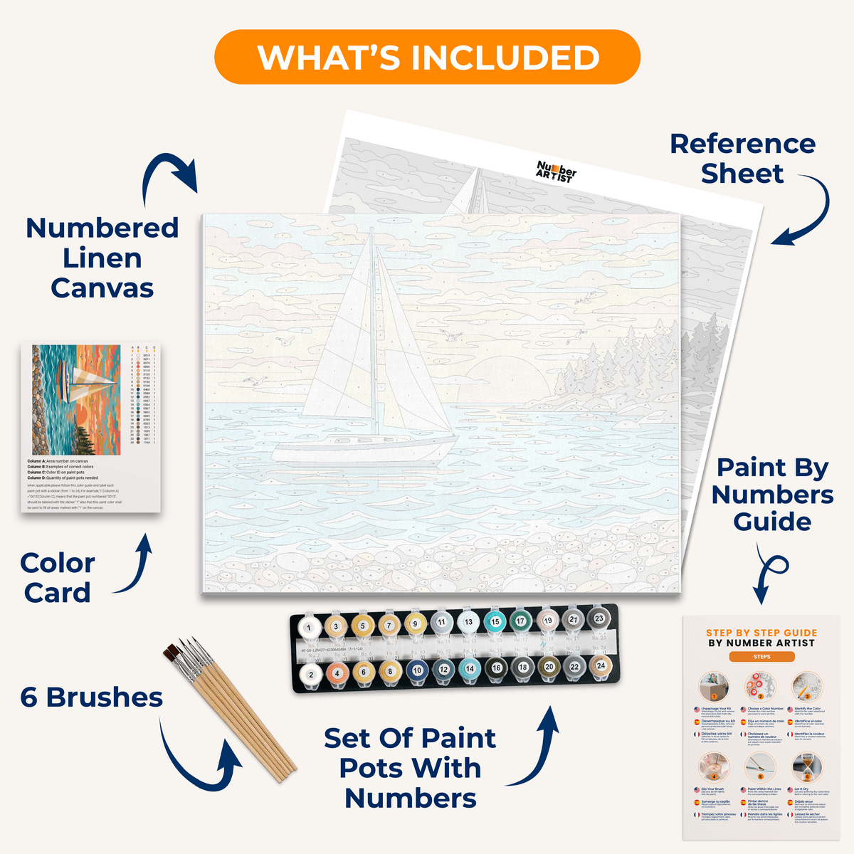 Golden Calm - Number Artist Paint by Numbers Kits