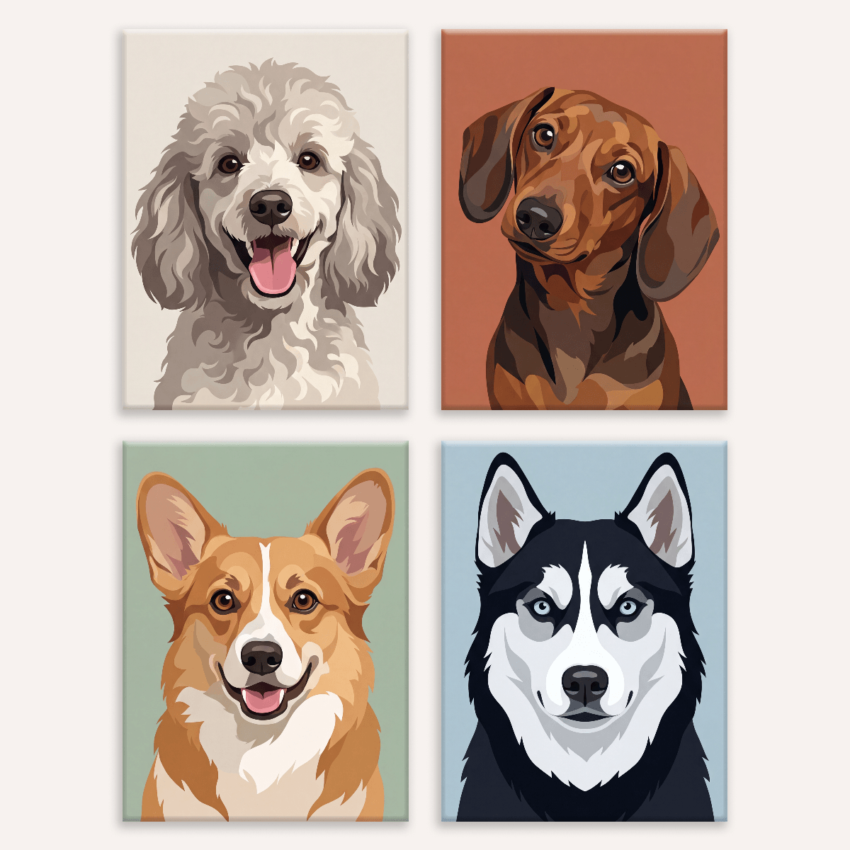 Pup Portraits Vol. 2 - Number Artist Paint by Numbers Kits