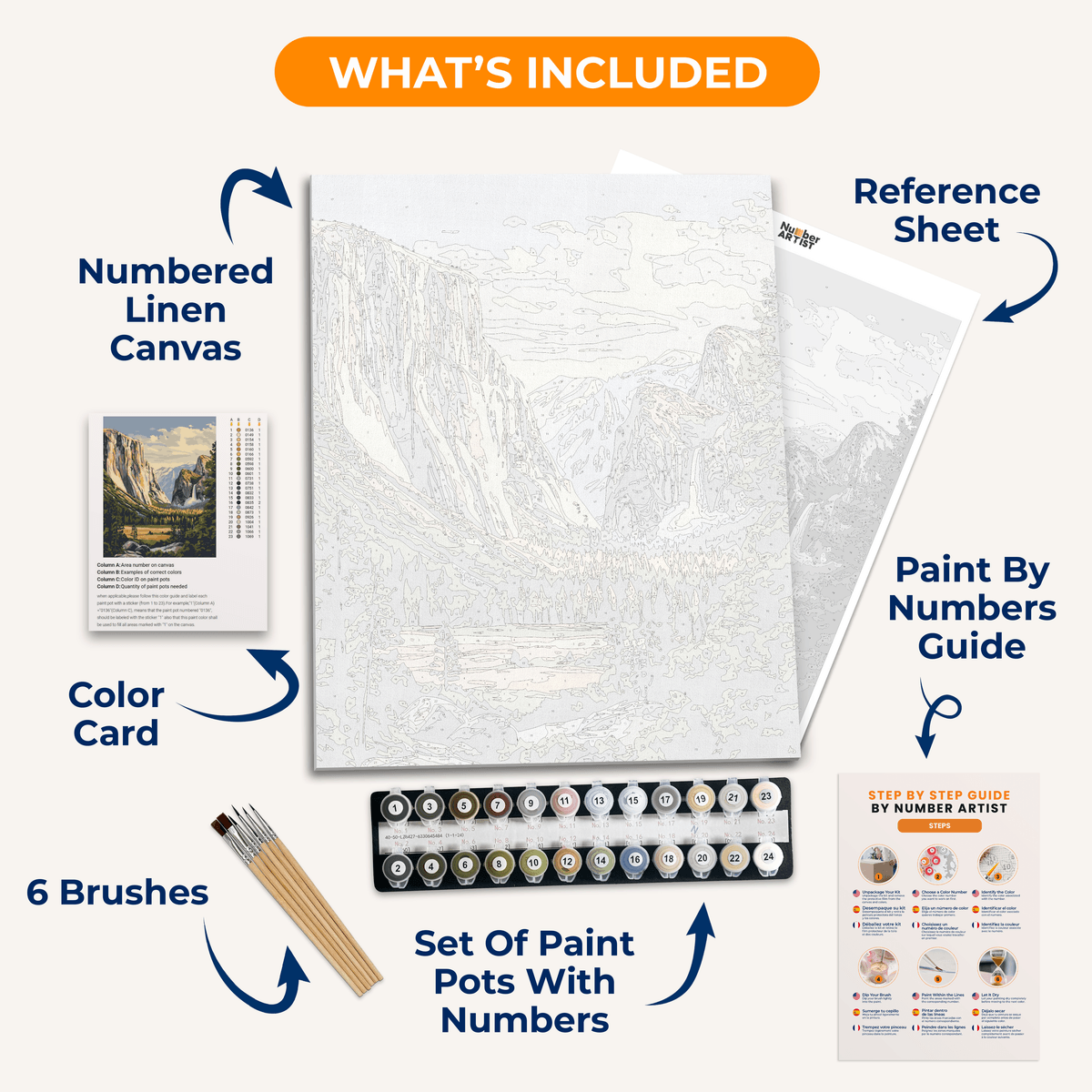 Yosemite Valley - Number Artist Paint by Numbers Kits
