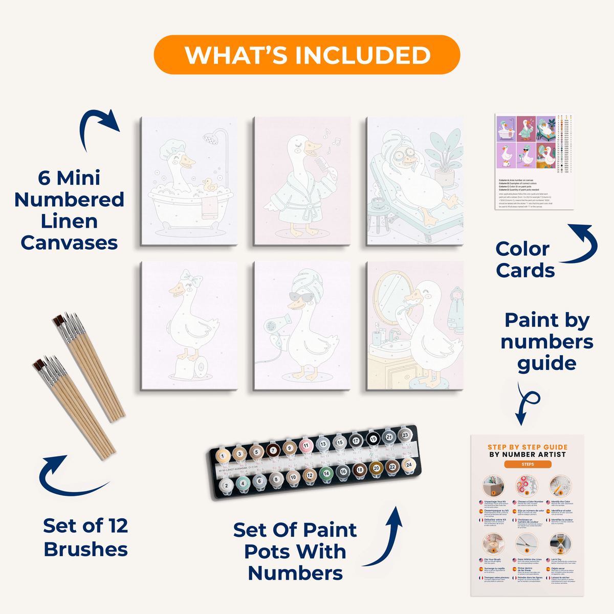 Goose Spa Day - Number Artist Paint by Numbers Kits