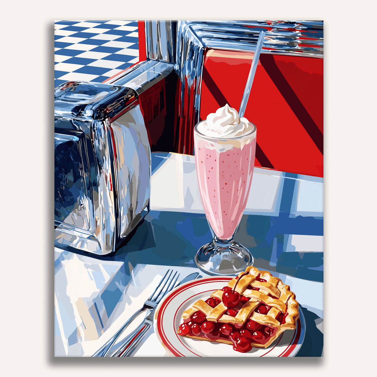 Diner Desert - Number Artist Paint by Numbers Kits