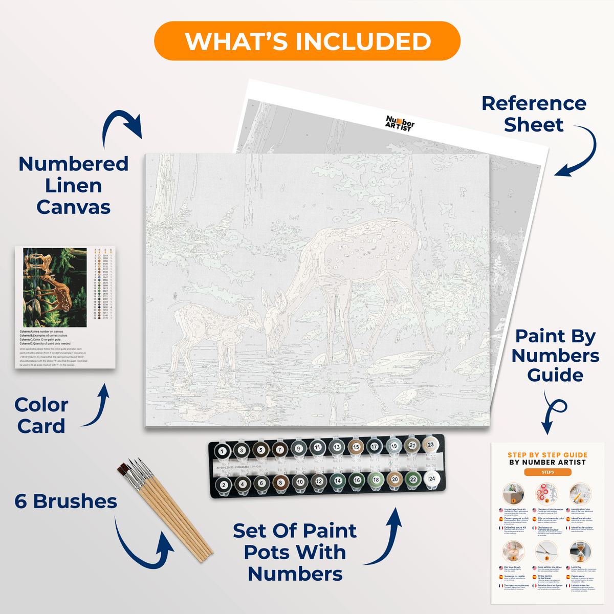 Learning Fawn - Number Artist Paint by Numbers Kits