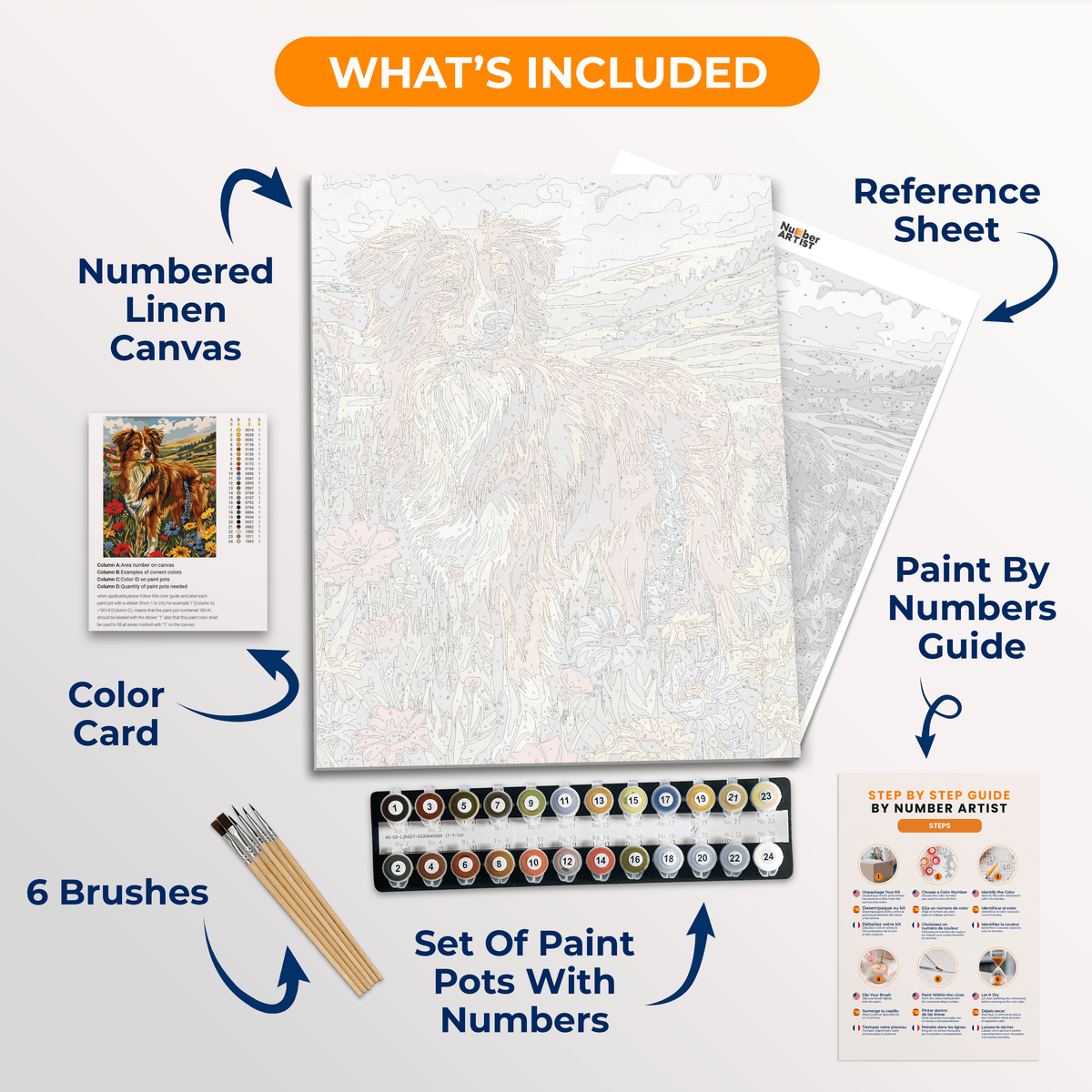 Meadow Aussie - Number Artist Paint by Numbers Kits