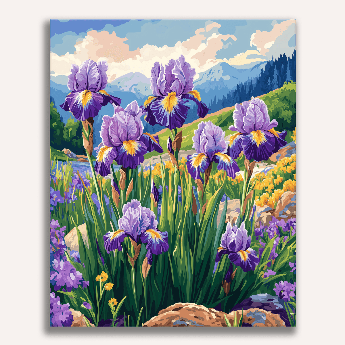 Iris Greenery - Number Artist Paint by Numbers Kits
