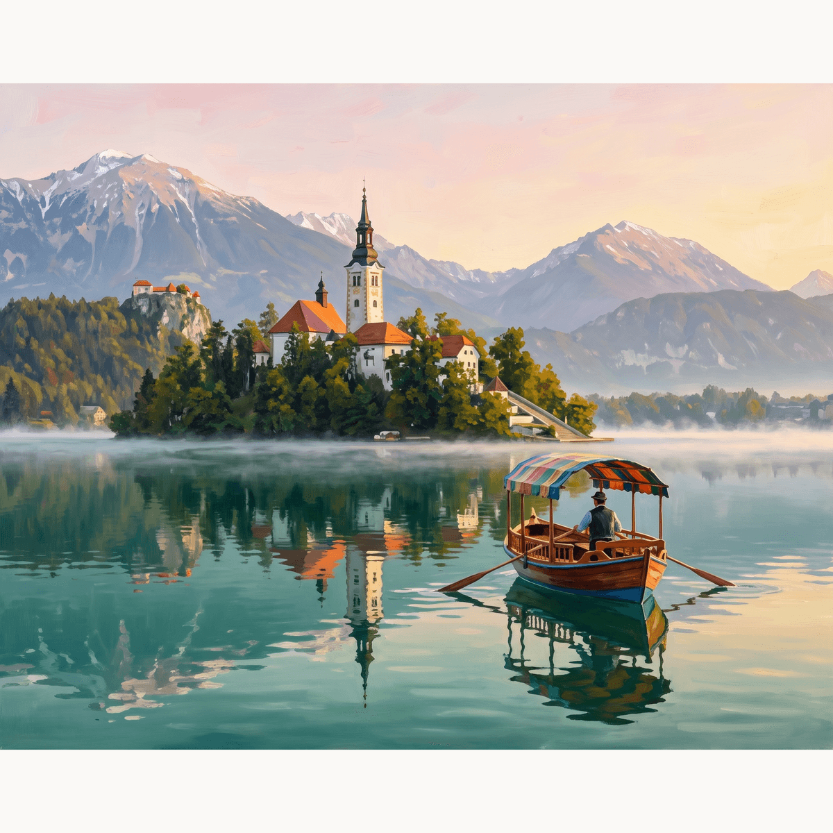 Lake Bled Serenity - Number Artist Paint by Numbers Kits