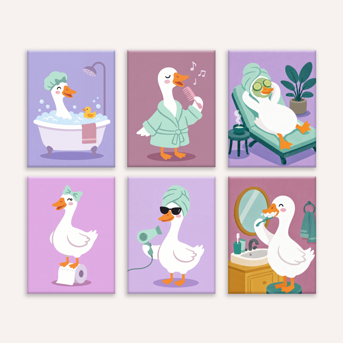 Goose Spa Day - Number Artist Paint by Numbers Kits