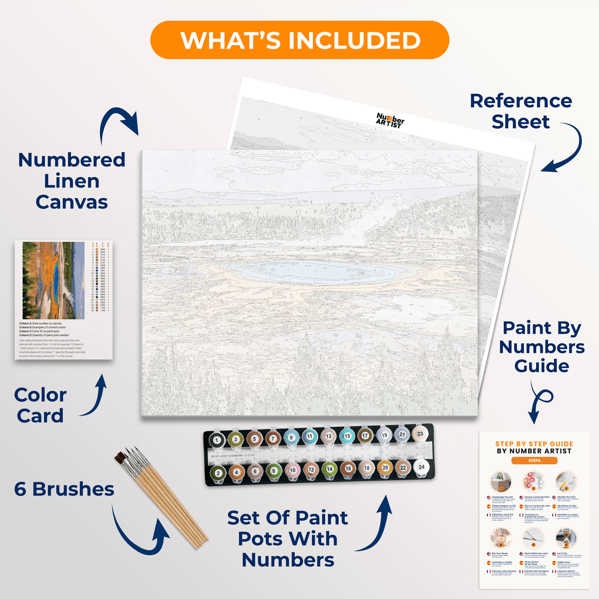 Yellowstone National Park - Number Artist Paint by Numbers Kits