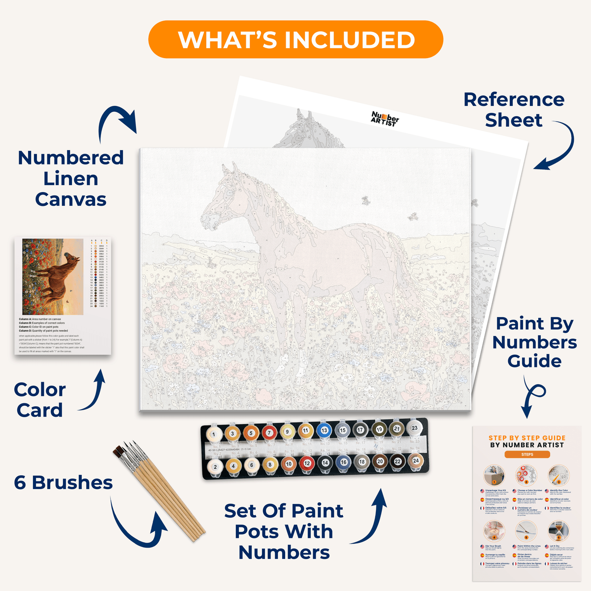 Proud Meadow - Number Artist Paint by Numbers Kits