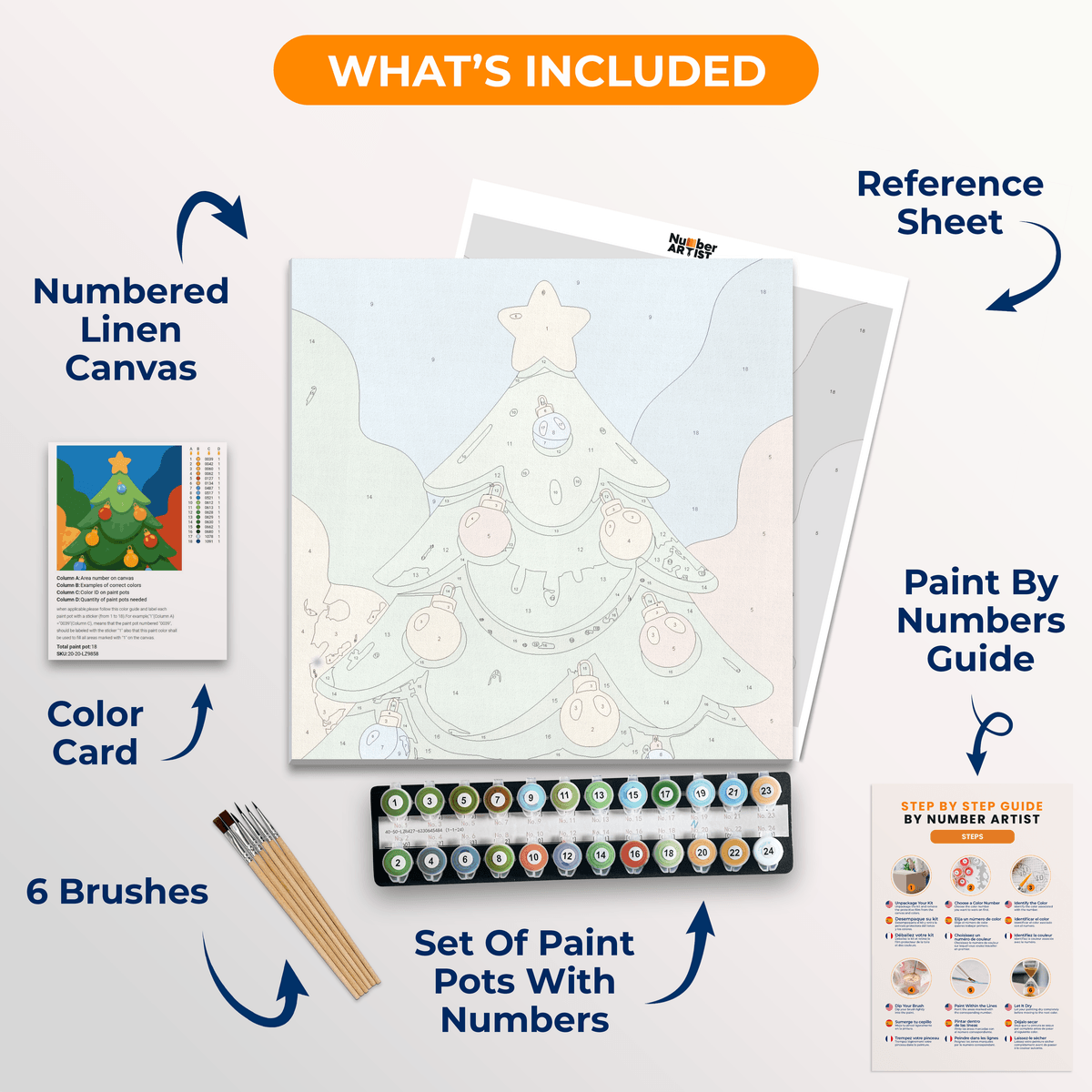 Colorful Christmas - Number Artist Paint by Numbers Kits