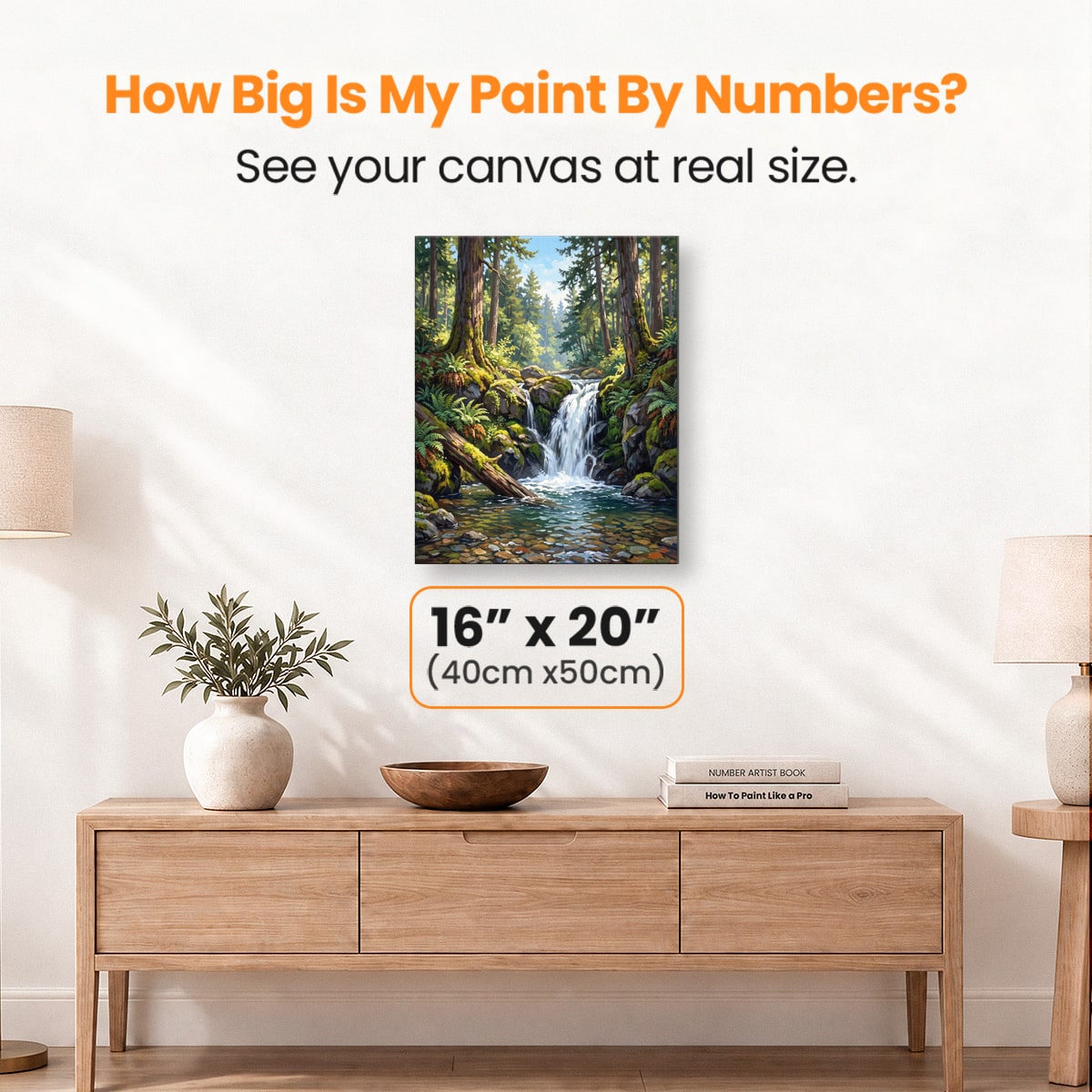 Forest Waterfall - Number Artist Paint by Numbers Kits
