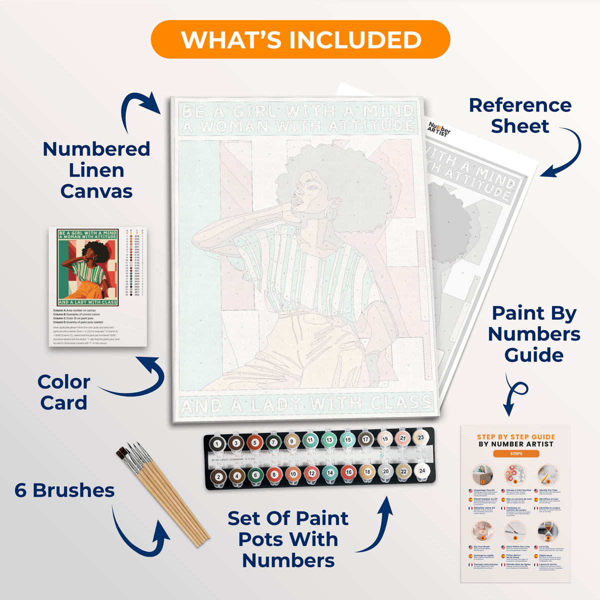 Lady with Class - Number Artist Paint by Numbers Kits
