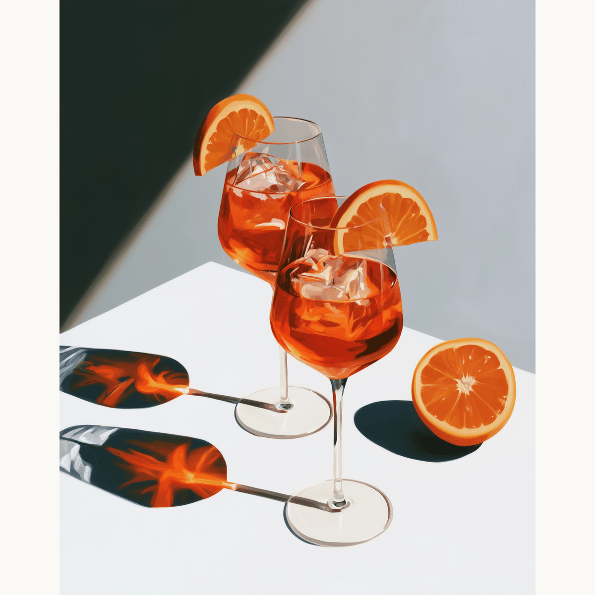 Bright Orange Spritz Duo - Number Artist Paint by Numbers Kits