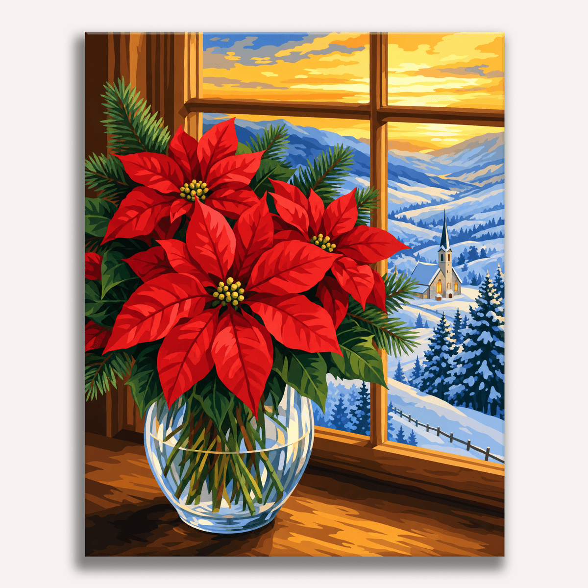 Holiday Bloom - Number Artist Paint by Numbers Kits