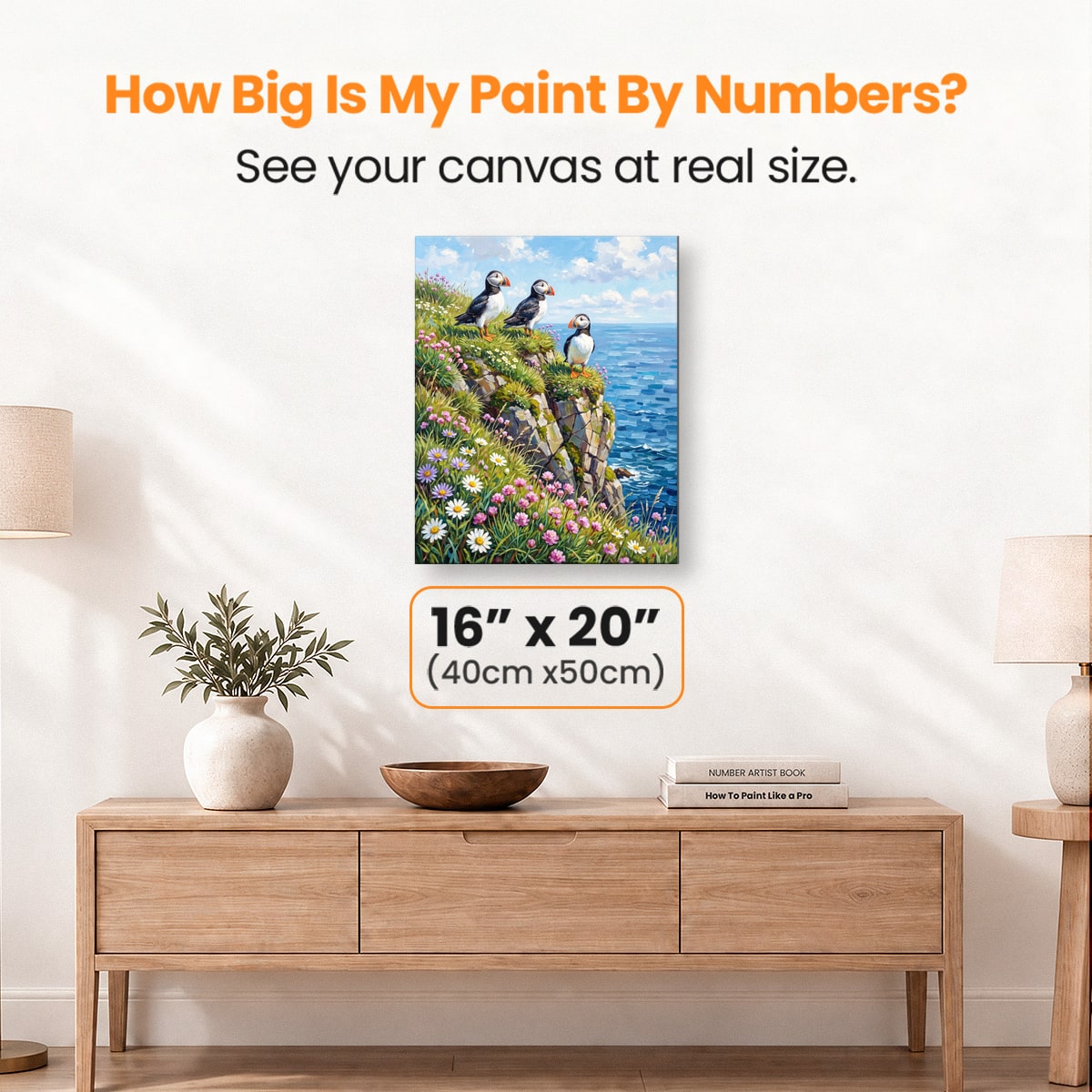 Puffin Cliffside - Number Artist Paint by Numbers Kits