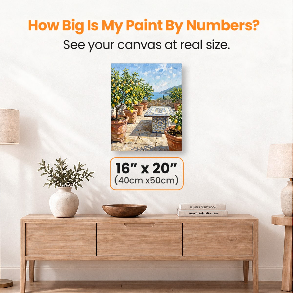 Lemon Terrace Glow - Number Artist Paint by Numbers Kits