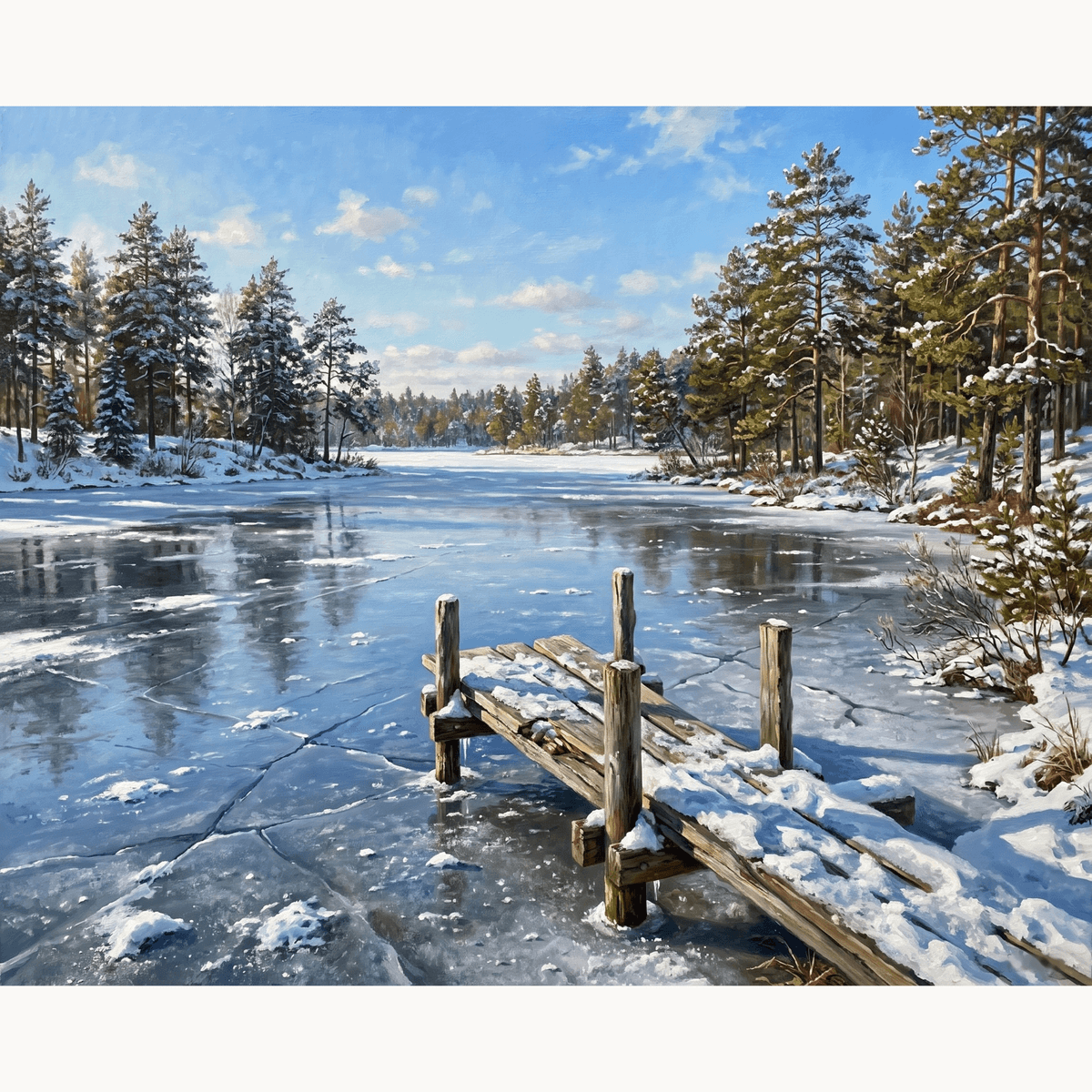 Frozen Lake Joy - Number Artist Paint by Numbers Kits