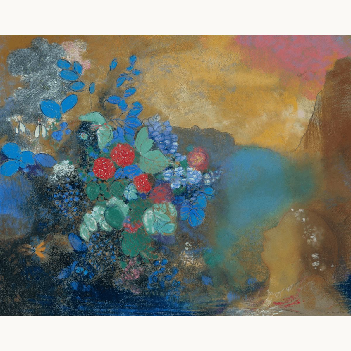 Ophelia Among the Flowers by Odilon Redon - Number Artist Paint by Numbers Kits