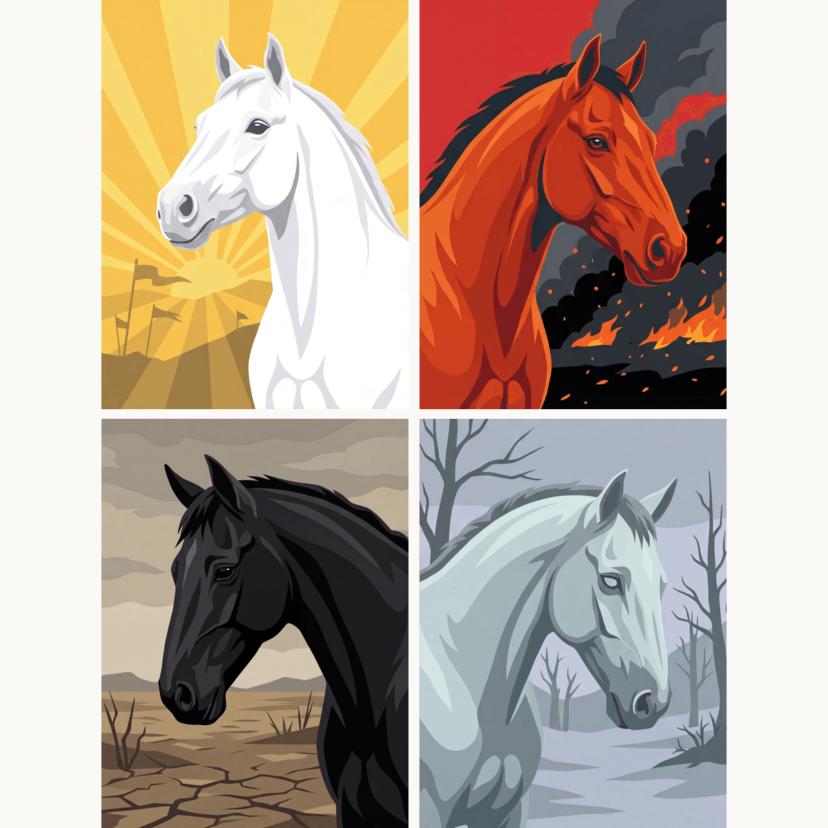 Four Horses of Apocalypse - Number Artist Paint by Numbers Kits