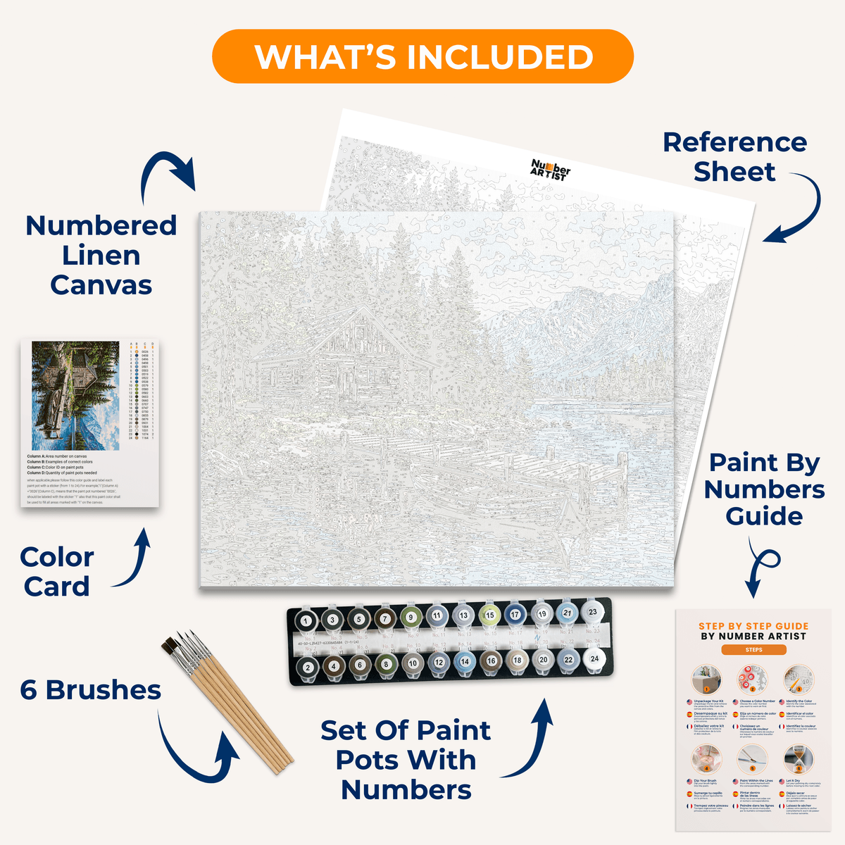 Dockside Cabin - Number Artist Paint by Numbers Kits
