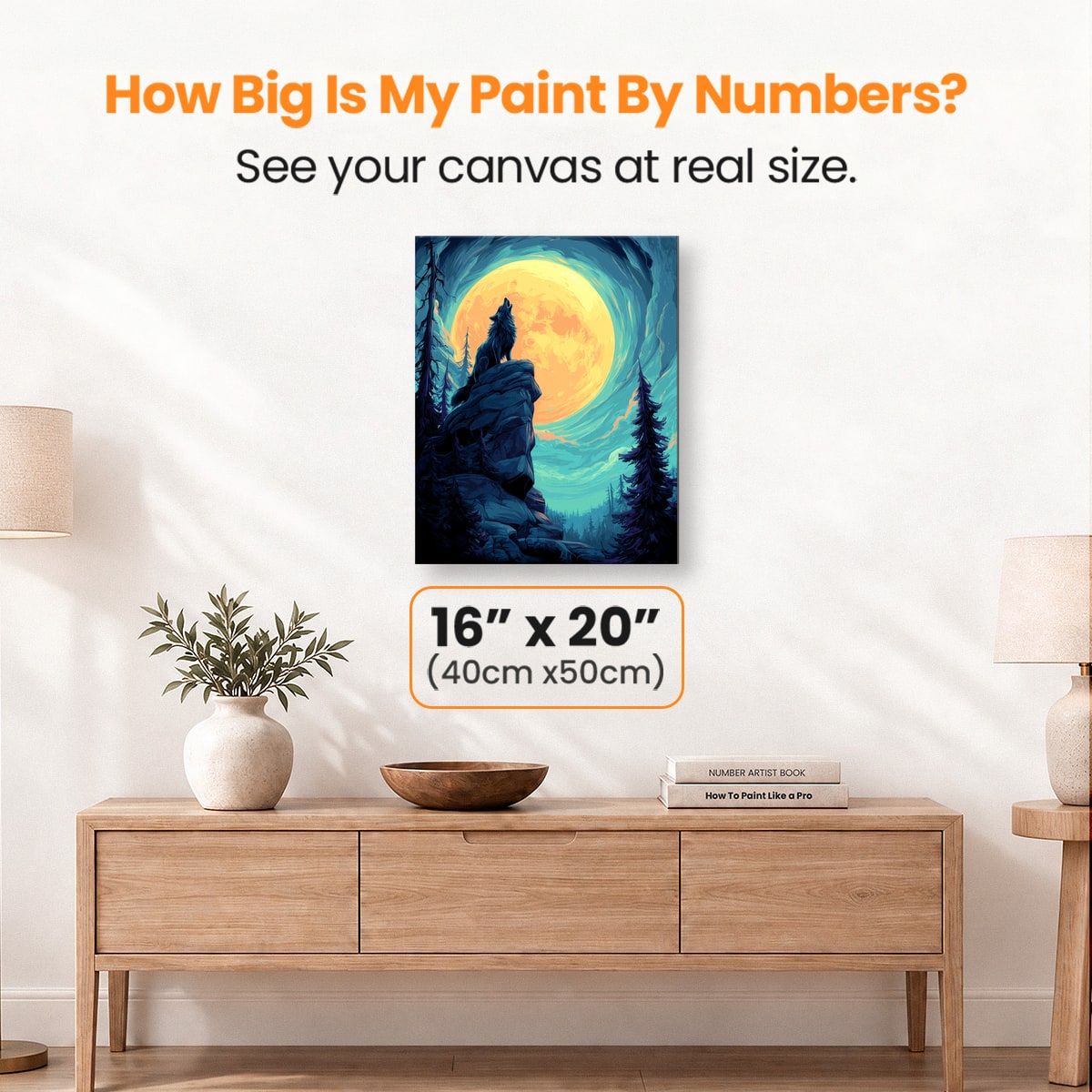 Full Moon Howl - Number Artist Paint by Numbers Kits