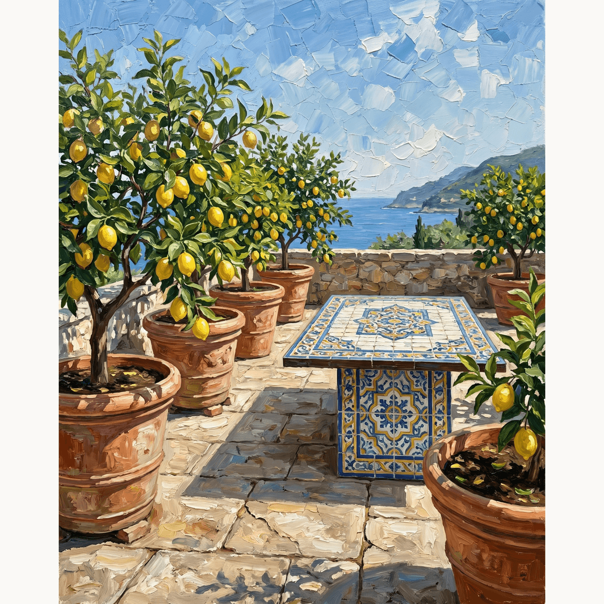 Lemon Terrace Glow - Number Artist Paint by Numbers Kits