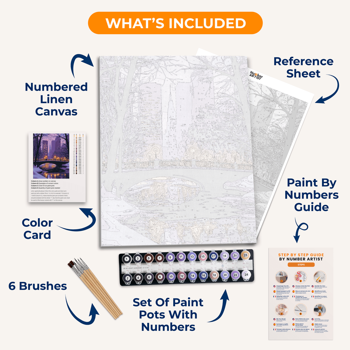 Winter Walks - Number Artist Paint by Numbers Kits