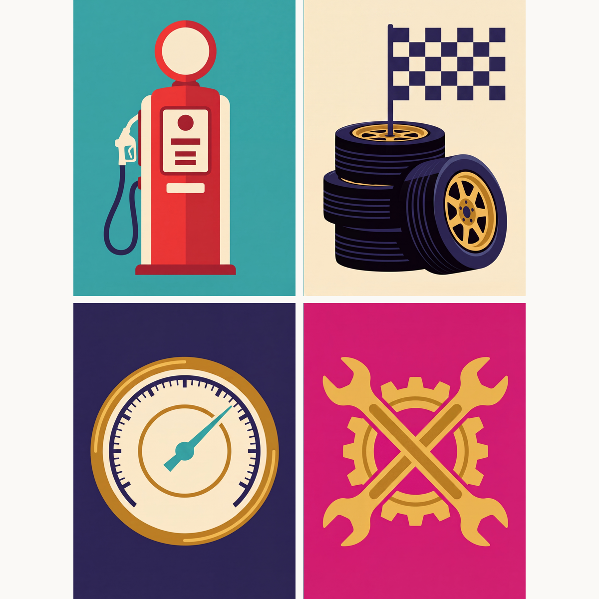 Garage Icons - Number Artist Paint by Numbers Kits