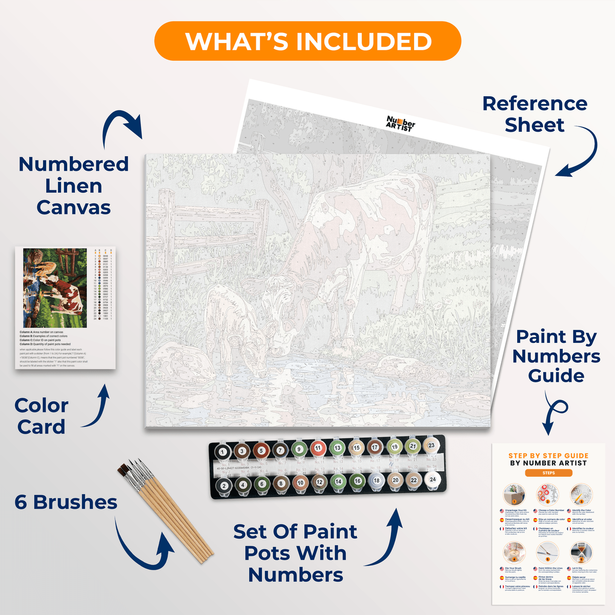 Cow and her Calf - Number Artist Paint by Numbers Kits
