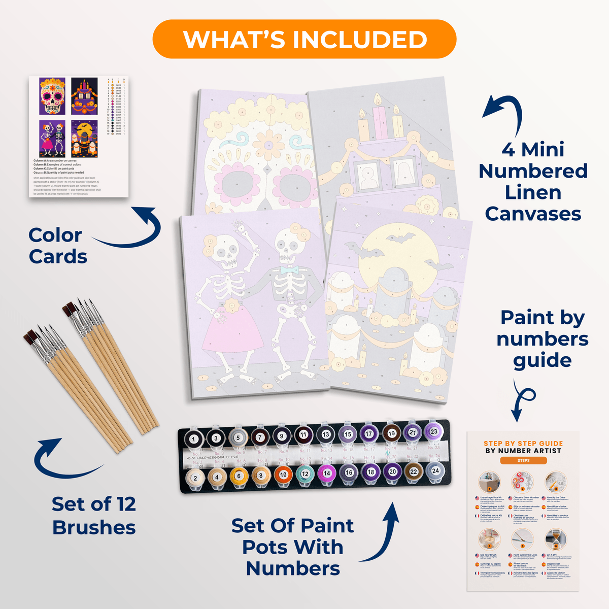 Sugar Skulls - Number Artist Paint by Numbers Kits